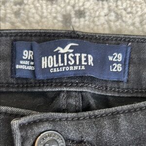 Hollister Black High Rise Distressed Jeans